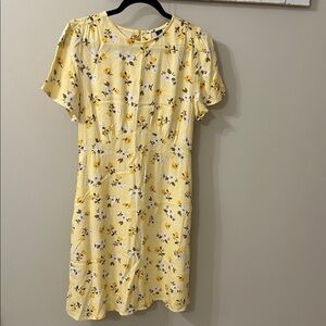 Old Navy Yellow Floral Midi Dress